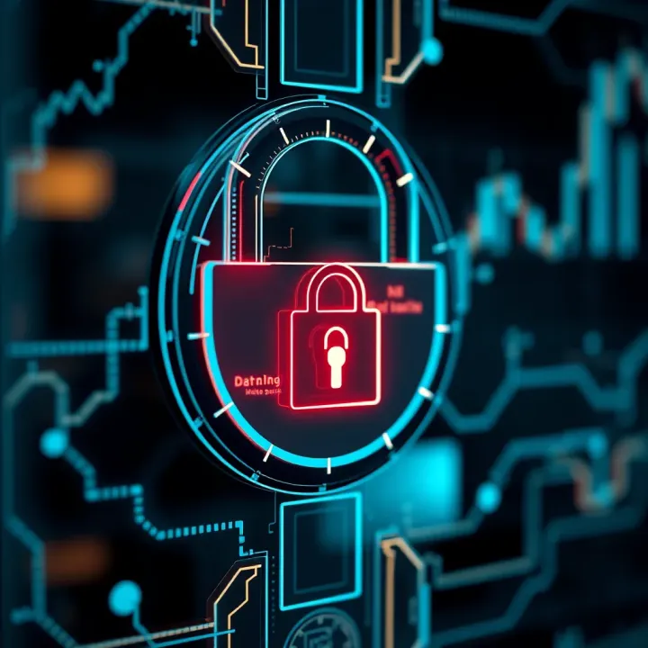 Secure digital lock symbolizing data protection and privacy within automated trading systems