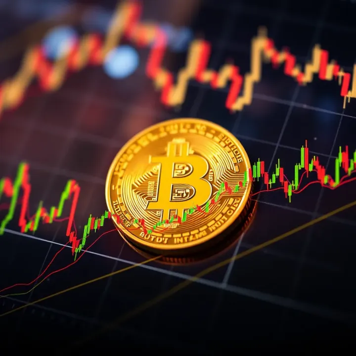 Graph showing Bitcoin price fluctuations influenced by global market trends