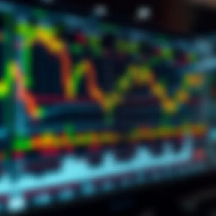 Illustration of South African financial markets with digital graphs and trading indicators
