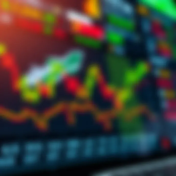 Illustration of a dynamic South African stock exchange with fluctuating market indicators and currency symbols