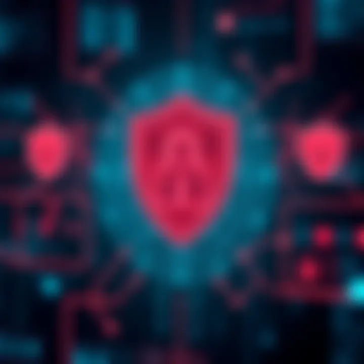 Conceptual graphic showing cybersecurity shield protecting digital login credentials relevant to South African businesses