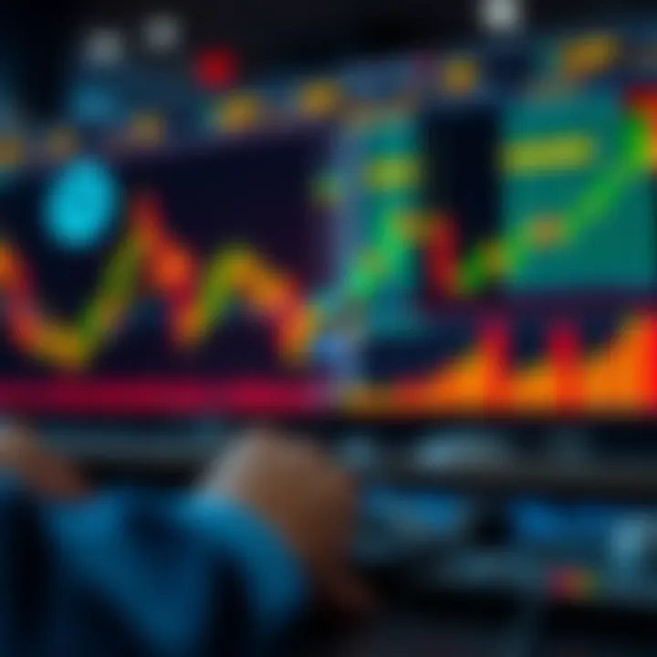 Illustration showing financial charts and capital flow representing proprietary trading operations