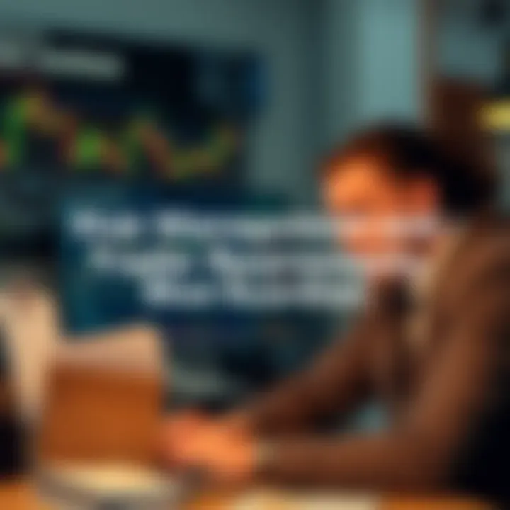 Graphic depicting risk management and trader evaluation criteria in a financial trading context
