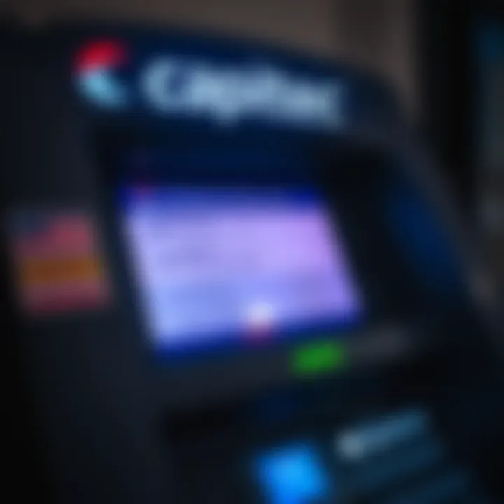 ATM machine displaying withdrawal options in a user-friendly interface