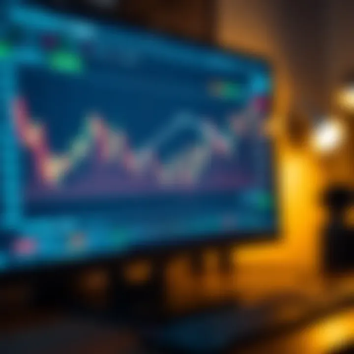 Volatility Index Trading Interface with Market Trends Graph showing the relationship between volatility index movements and trading decisions on a computer screen