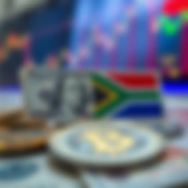 Illustration of economic factors impacting USDZAR currency movements