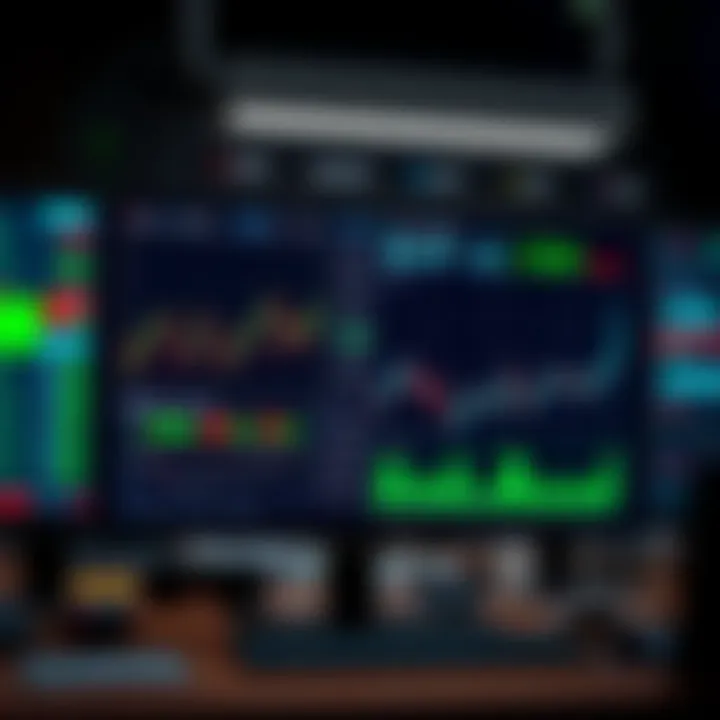 Financial Charts and Strategy Tools for Traders Digital dashboard featuring various financial charts and trading strategy options
