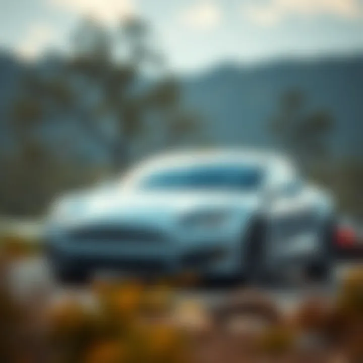 Illustration of factors influencing Tesla's share price including company news, economic indicators, and investor sentiment