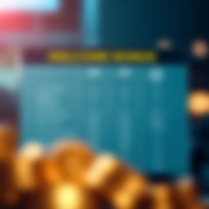 Comparative chart displaying various forex brokers and their welcome bonus features