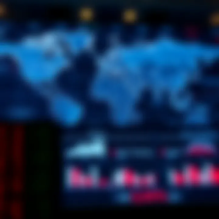 Global Economic Factors Influencing Nasdaq Performance Global financial indicators impacting Nasdaq with world map and data charts