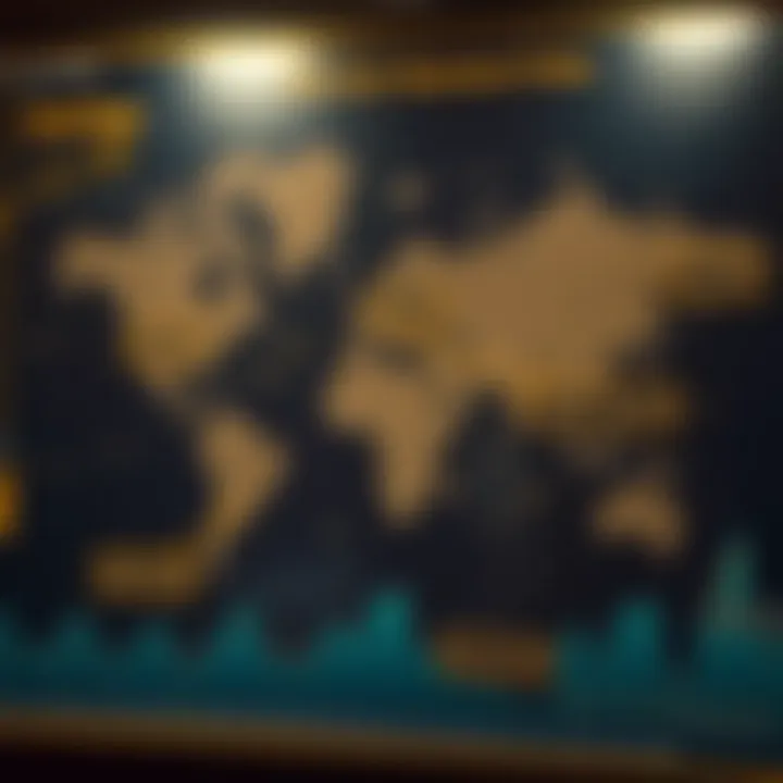 World map highlighting economic factors affecting gold prices and investment trends
