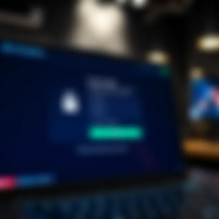 Secure login screen on IQ Option platform showing authentication interface