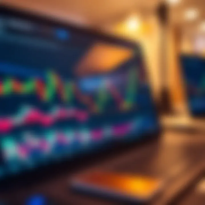 TradingView chart interface displaying candlestick patterns with technical indicators overlay