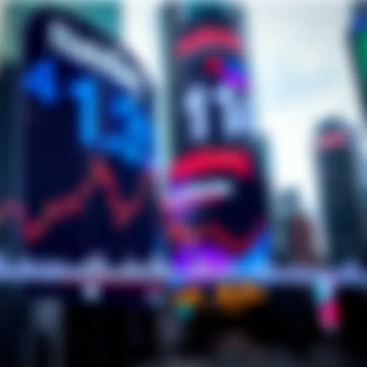Graph showing Nasdaq stock market trends and fluctuations