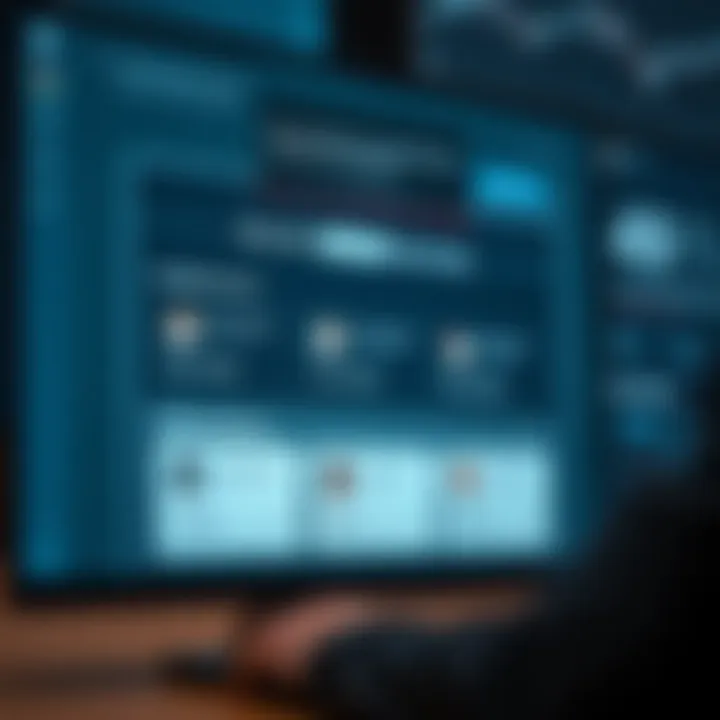 Digital Interface Showcasing Customised Service Options Digital interface displaying personalised service options tailored to individual preferences