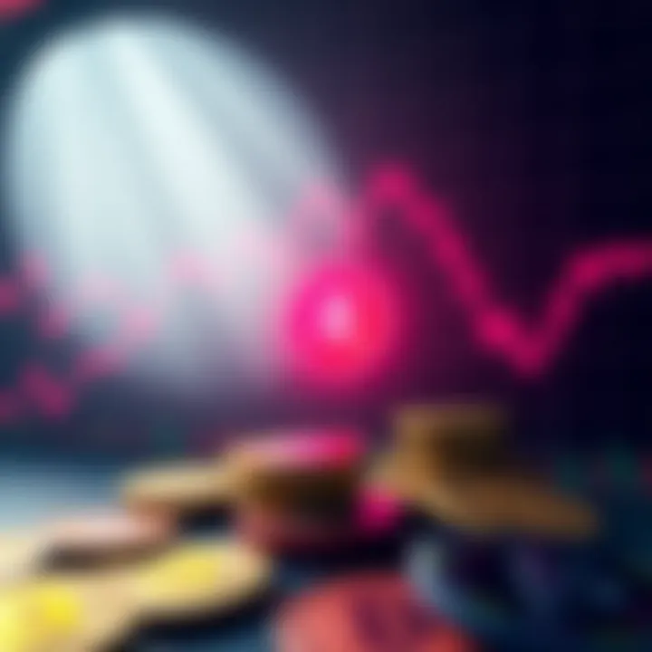 Graph depicting cryptocurrency price trends with Pi Network highlighted among various digital currencies