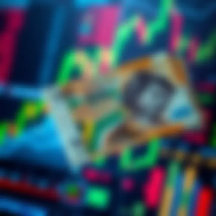 South African currency notes overlaid with forex market data and digital interface