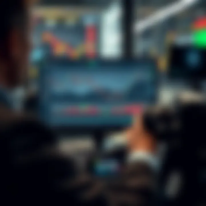 User interface of Quotex demo platform showing trading charts and tools