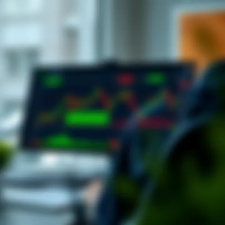 Trading dashboard displaying strategy testing and performance metrics on Quotex