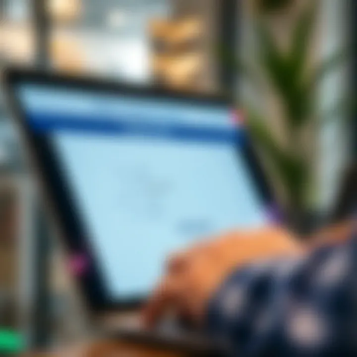 Illustration showing a digital registration form with fields for personal details and document upload