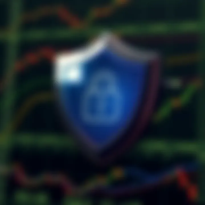 Security shield symbolizing safety measures for trading applications