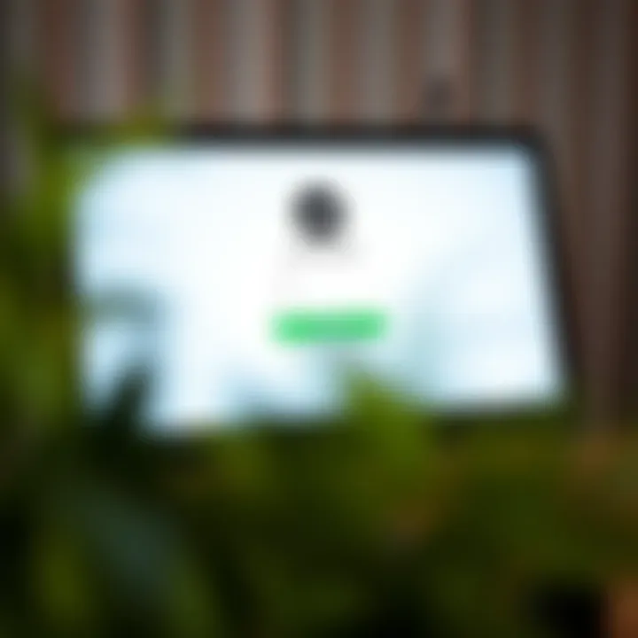 Secure login screen for IQ Option trading platform on desktop computer