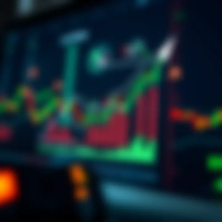 Illustration of upward trending financial charts overlaid with automated trading tools and data analytics symbols