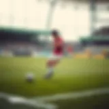 Takashi Kotegawa controlling the ball during a dynamic football match