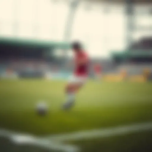 Takashi Kotegawa in Action on the Football Field Takashi Kotegawa controlling the ball during a dynamic football match