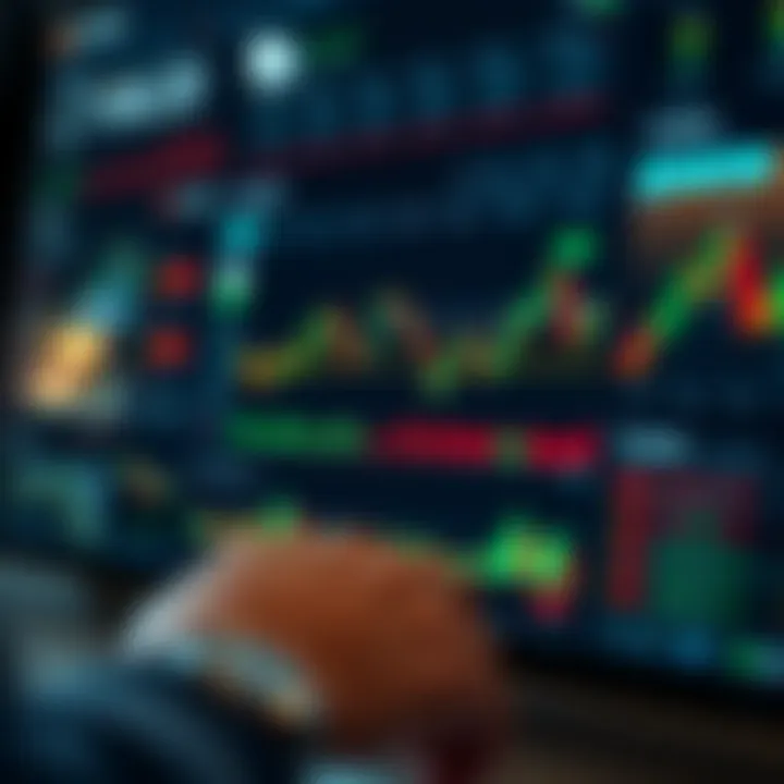 Trading App Interface Highlighting Algorithm Settings and Market Data Dashboard interface of a trading app showing algorithm settings and real-time market charts