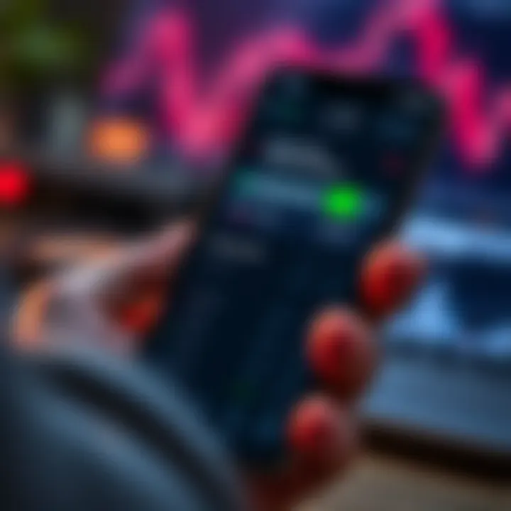 Digital wallet showing withdrawal transaction status on a mobile trading app