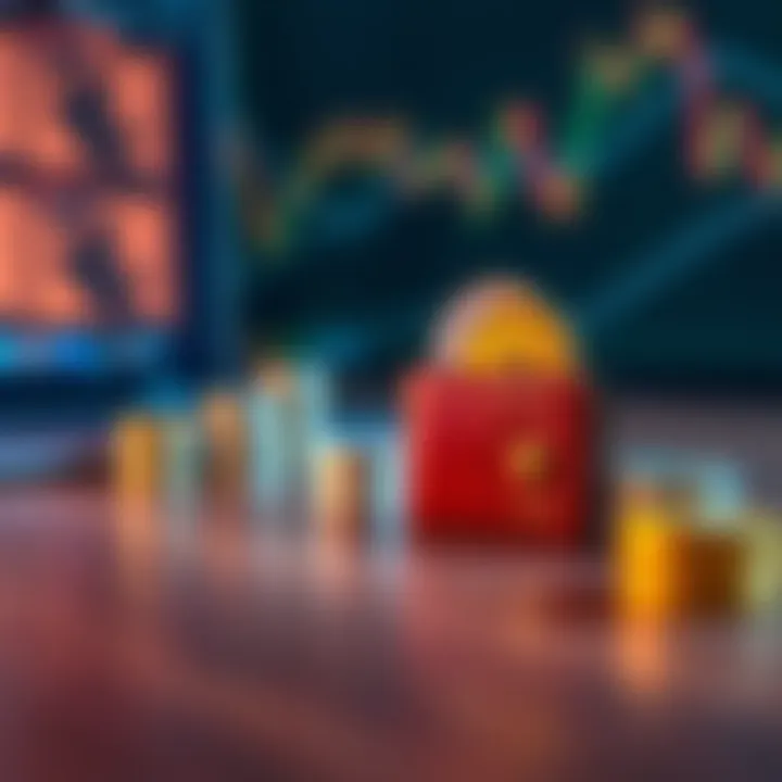 Digital wallet and currency icons representing online transaction speed