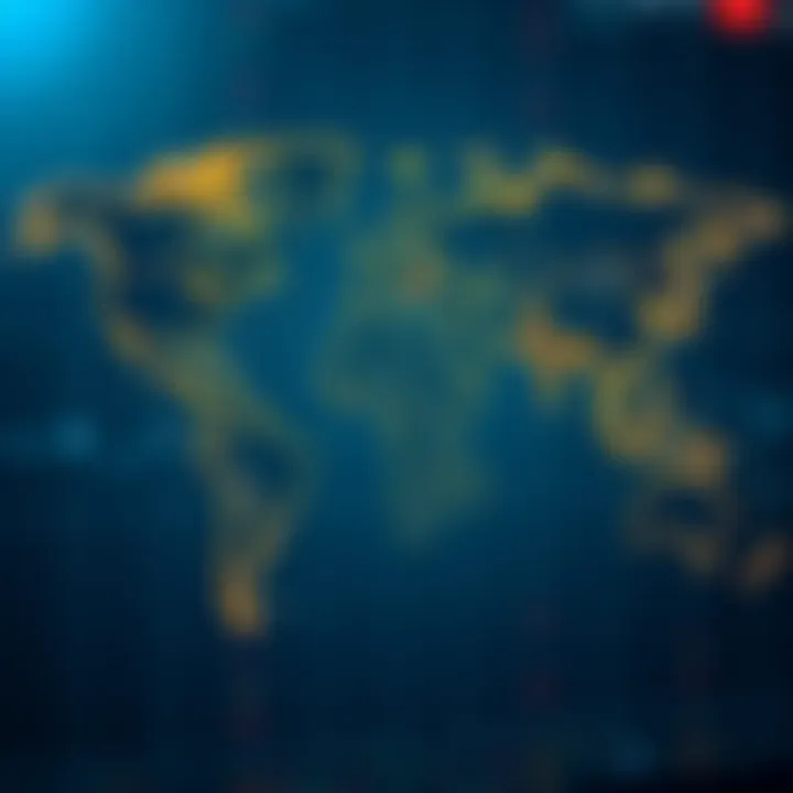World map highlighting forex trading session zones relevant to South African traders