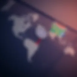 World map highlighting time zones between New York and South Africa