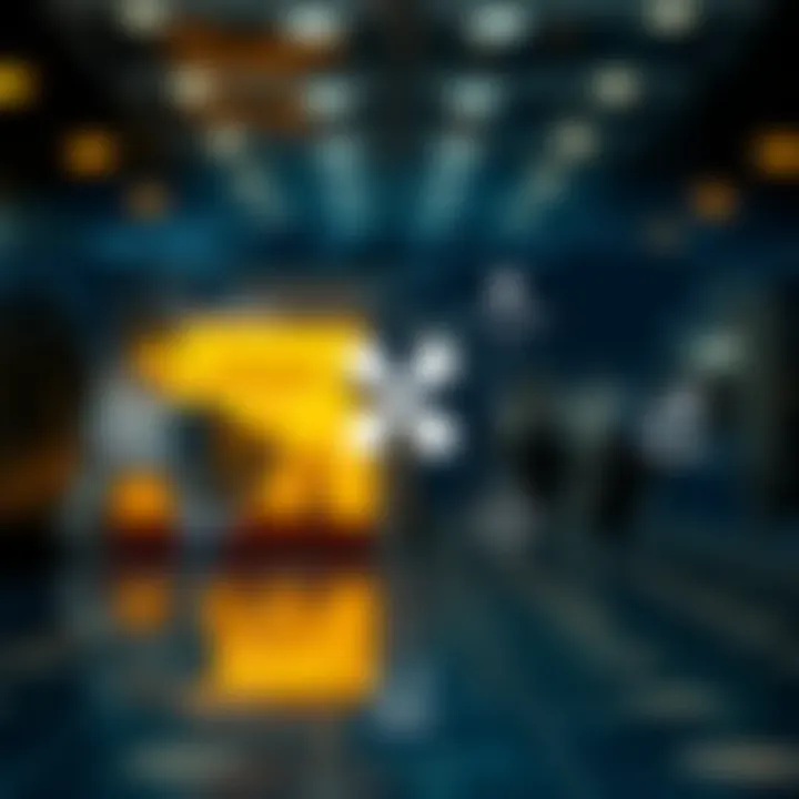 Diagram illustrating the flow of Ripple cryptocurrency transactions across global banks