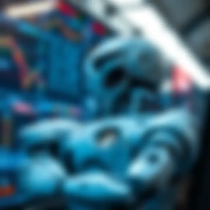 Illustration depicting various types of robot traders operating in a digital trading environment