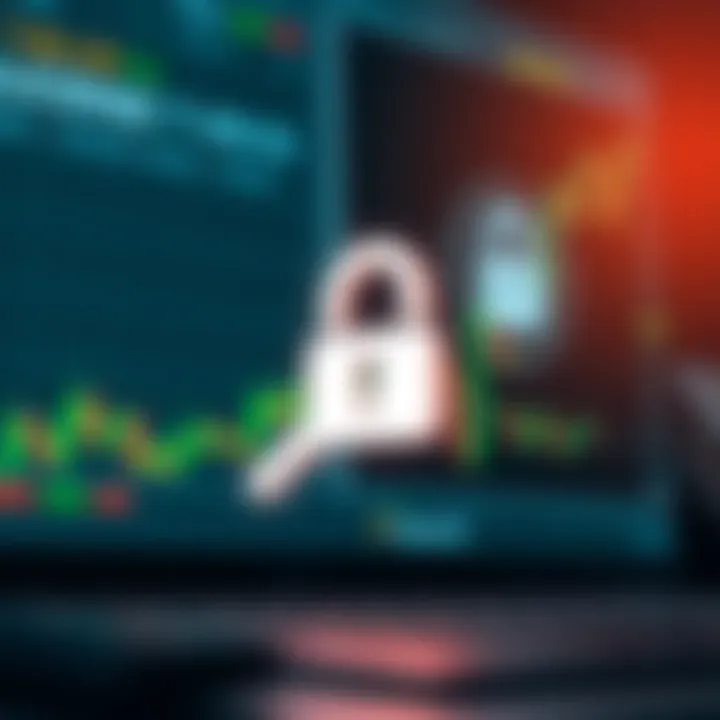 A digital key symbol hovering over a secure software interface representing software license activation