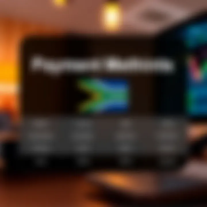 Graphic illustrating accepted payment methods and currencies supported by ThinkMarkets for South African traders