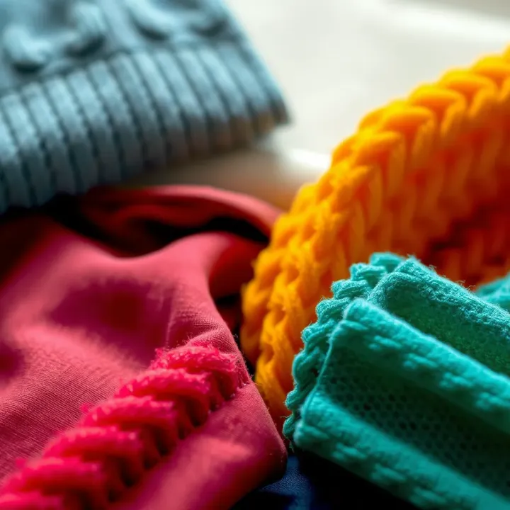 Close-up view of various synthetic materials showcasing textures and colors used in different industries
