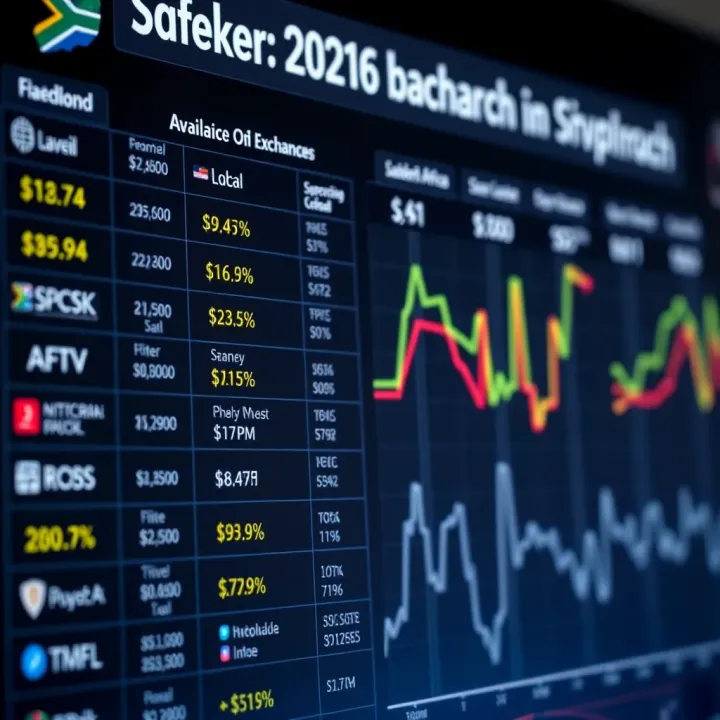Chart showing popular cryptocurrency exchanges available to South African investors for SafeMoon purchases