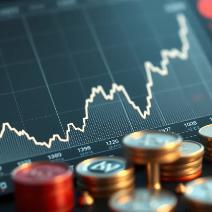 Graph showing fluctuations in silver prices over recent months