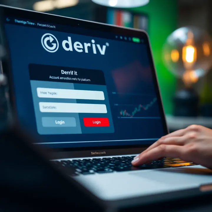 Account Security and Verification on Deriv Platform Secure login screen emphasizing account protection and verification methods for Deriv platform
