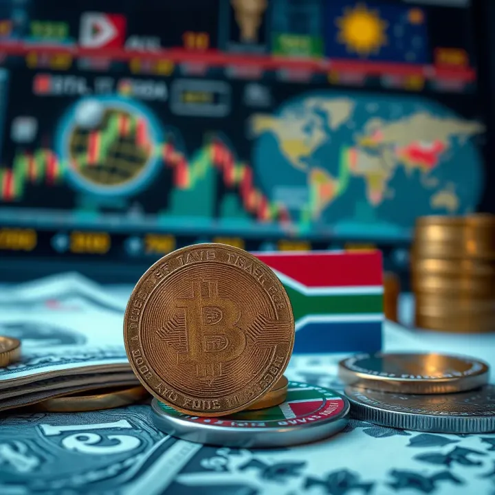 Visual representation of economic factors, political events, and global markets influencing currency value