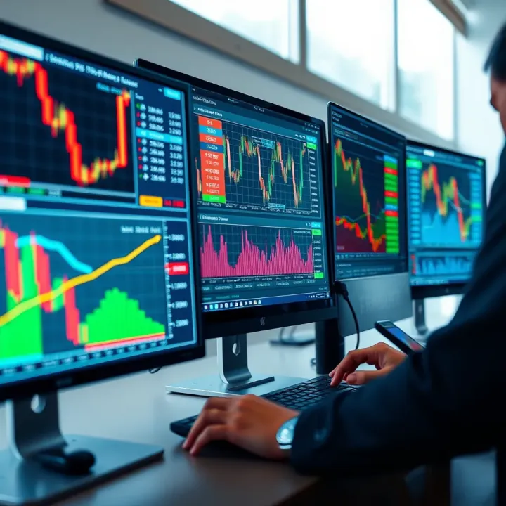 Diverse trading platforms interface showing real-time data and risk management tools