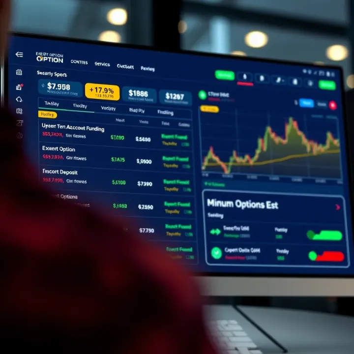 Illustration of a digital trading dashboard highlighting account funding options