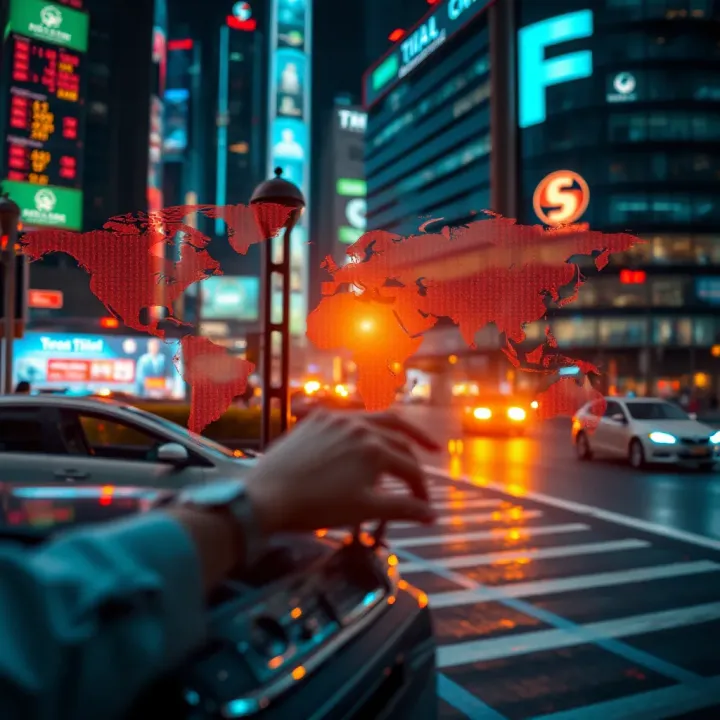 Impact of Global Factors on Currency Trading Strategies Visual representation of currency trading influenced by global events and technological advancements