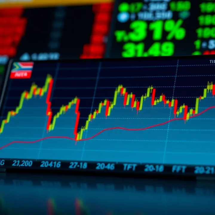 Graph showing currency exchange trends relevant to South African forex traders