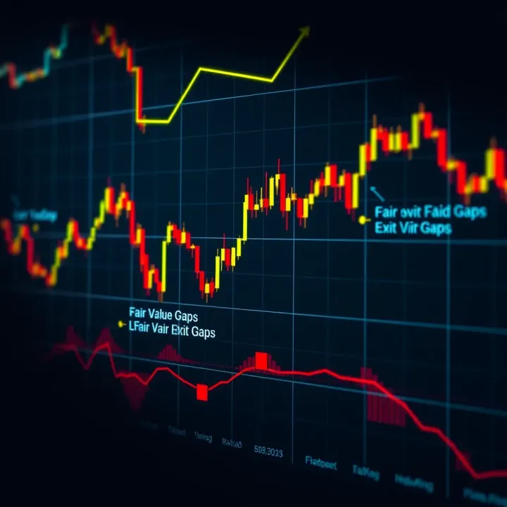 Graph showing forex trading strategy incorporating Fair Value Gaps for market entry and exit points