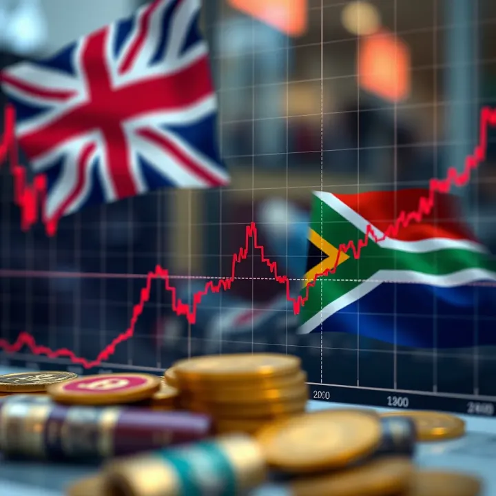 GBP to ZAR Exchange Rate Trends and Economic Influences Graph showing fluctuations in the exchange rate between British Pound and South African Rand influenced by economic trends