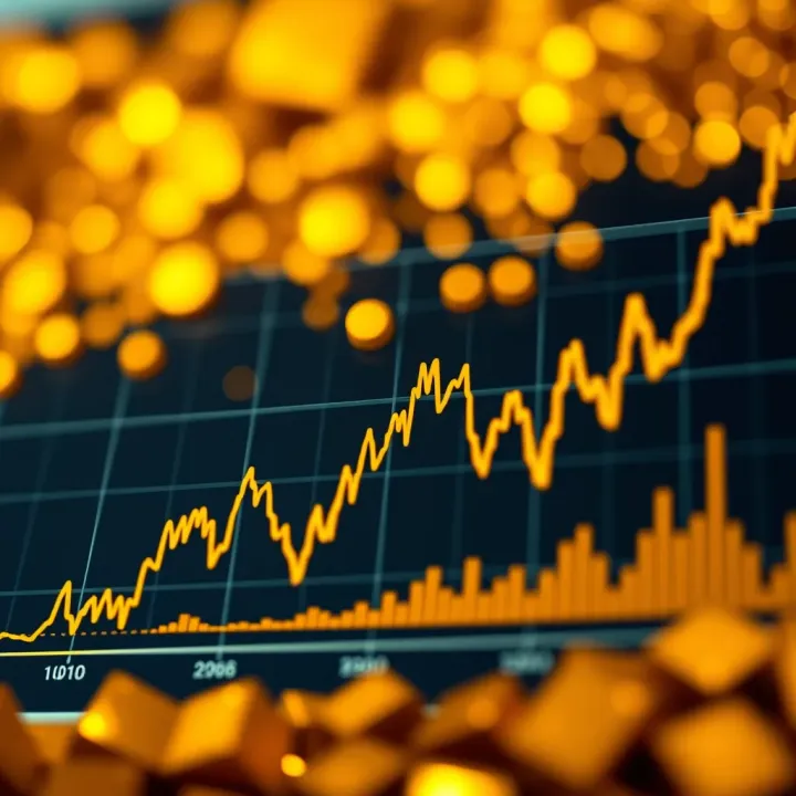 Impact of Global Economic Trends on Gold Prices Graph showing fluctuations in gold prices influenced by global economic conditions